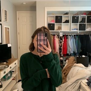 Slight cropped Emerald green top